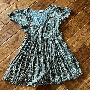 Cute floral short romper size small